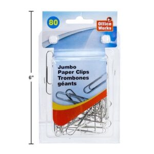 Metal Paper Clips 80pc #30110