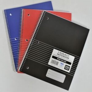 3 Subject Notebook 10.5"x8" 250pgs
