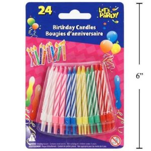 Spiral Birthday Candle 24pc #45049