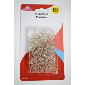 Push Pins Clear 100pc