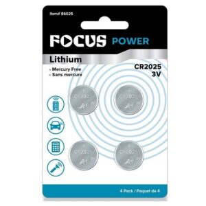 Focus Cell Batteries CR2025 4pc #86025