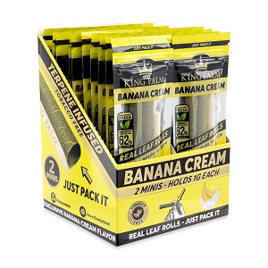 King Palm Mini Rolls - Banana Cream 2x20