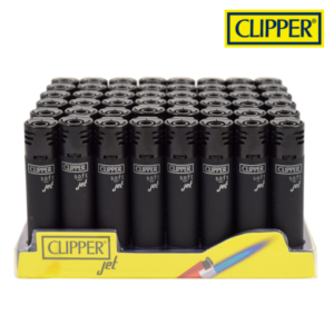 Clipper Jet Flame Lighters Soft Black (Pack of 48 – $1.14 each)