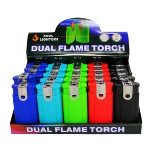 Soul Torch Lighter Dual flame 00156 (Pack of 25 - $1.49 each)