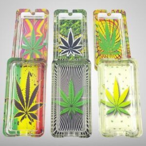 Glass Ashtray Rectangle - Leaf