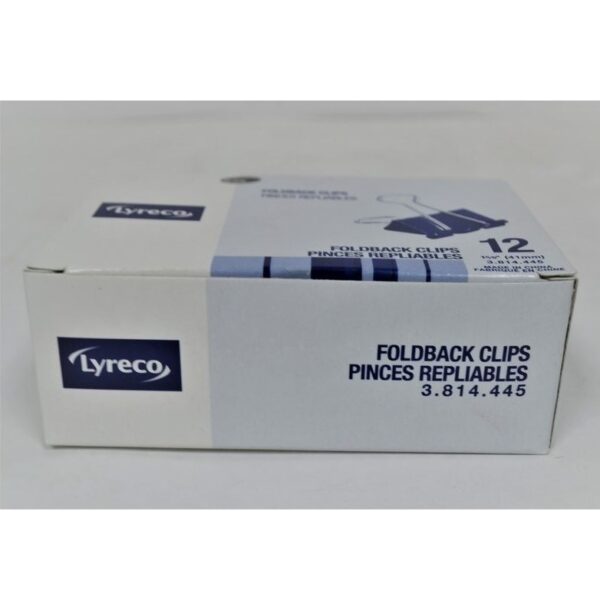 Lyreco Foldback Clips 41mm 12pcs