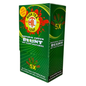 High Tea Leaf Hemp Wraps - Natural Green 25x5