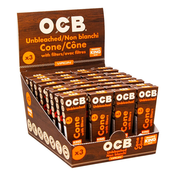 OCB Unbleached Cones King size (pack of 32) - Image 3