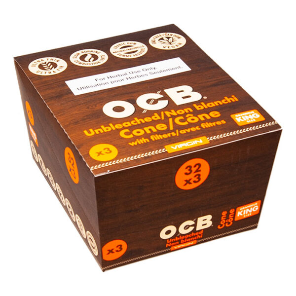 OCB Unbleached Cones King size (pack of 32) - Image 4