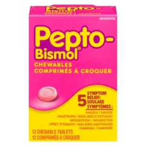 Pepto Bismol Chewable Tablets 12ct (Pack of 6 – $3.99 Each)