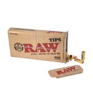 RAW Pre-rolled Tips in Tin Container - 6pk