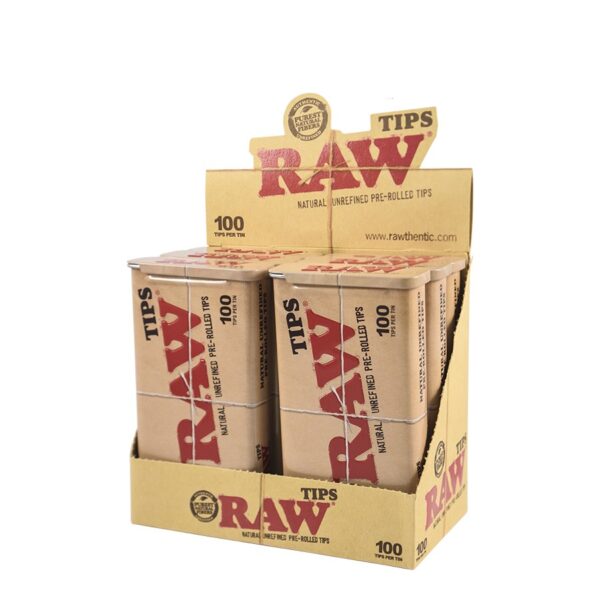 RAW Pre-rolled Tips in Tin Container - 6pk - Image 2