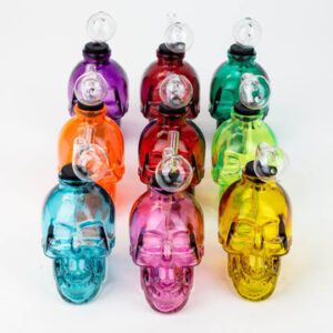 Glass Skull Oil Bong