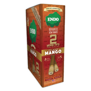 ENDO Organic Hemp Wraps with Wooden Tip - Island Mango 15x2