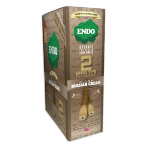 ENDO Organic Hemp Wraps with Wooden Tip - Plush Russian Cream 15x2