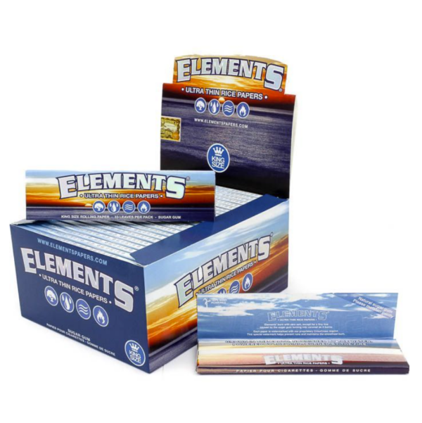 Elements Kingsize Slim Rolling Papers - 50x32 - Image 2