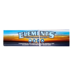 Elements Connoisseur Kingsize Slim Rolling Papers w/ Tips - 24x33