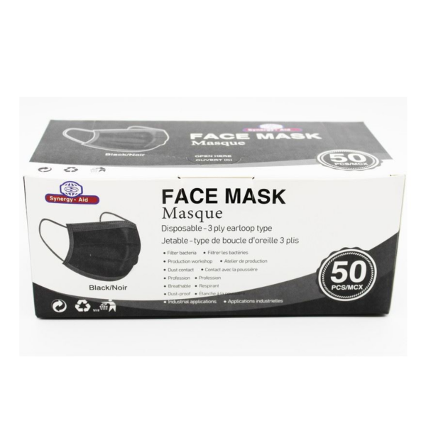 Face Mask Black (Pack of 50)