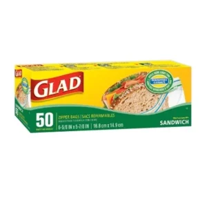 Glad Sandwich bags 16.8cm x 14.9cm (Pack of 50)