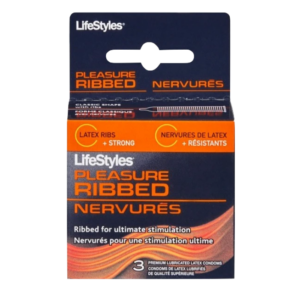 Lifestyles Pleasure Ribbed Condoms 3pcs (Pack of 6 - $1.99 each)