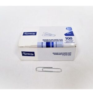 Lyreco Medium Plain Paper Clips 100pcs