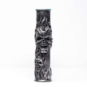 Glass Bong 13.3" Skull with Fire NEW4