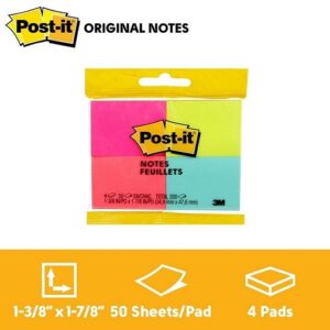 Post-It Notes 34.9mmX47.6mm 50 sheets 4pcs