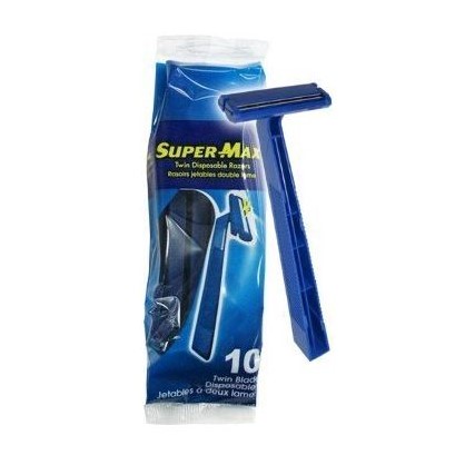 SuperMax Twin Disposable Razors Blue 10pcs