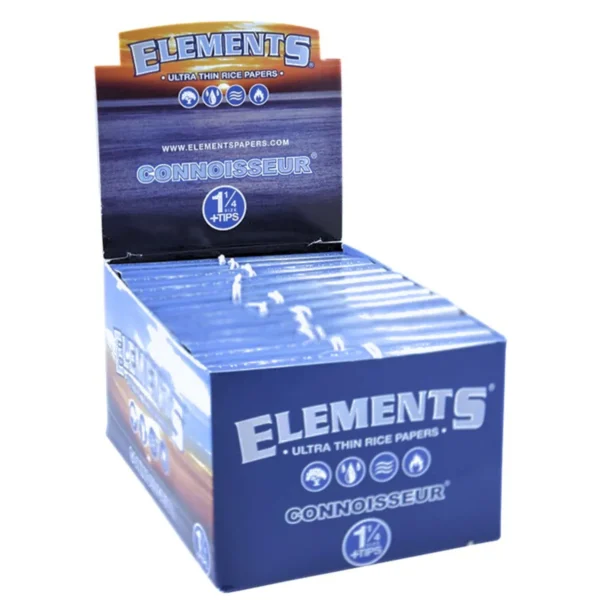 Elements Connoisseur 1 1⁄4 Rolling Papers w/ Tips - 24x50
